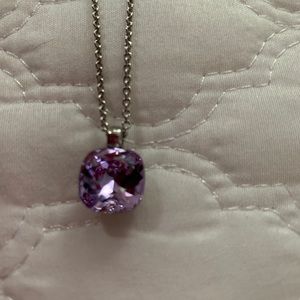 Touchstone by Swarovski purple solitaire pendant